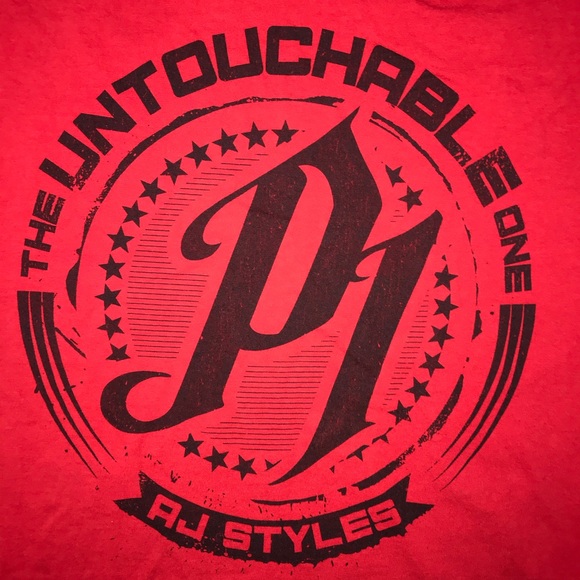 WWE Authentic Wear Men’s AJ Styles “The Untouchable One” Wrestling T-Shirt Sz XL - Picture 3 of 8